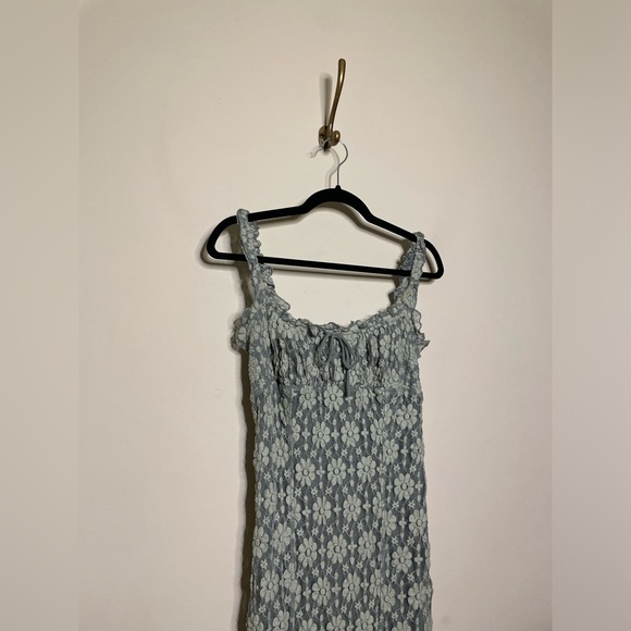 Free People Lucinda Lace Midi Dress in Lilypad Combo - Picture 6 of 8